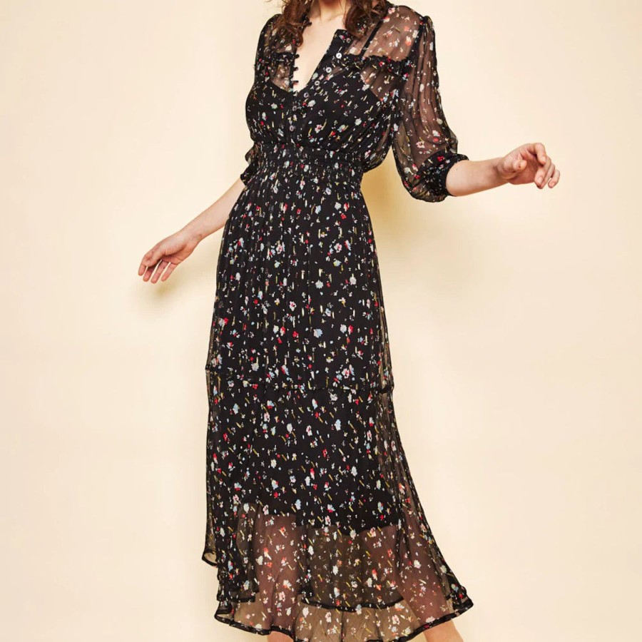 Fashion Marie Louise De Monterey | Marie Louise De Monterey | Elke Dress | Black Floral