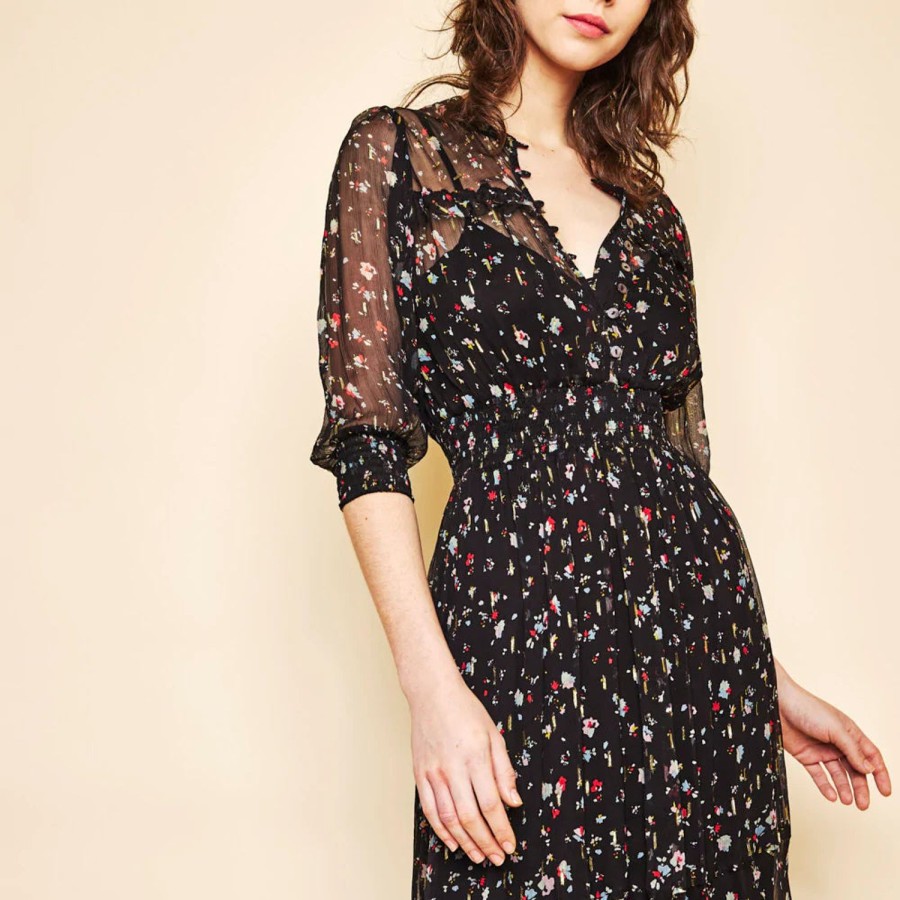 Fashion Marie Louise De Monterey | Marie Louise De Monterey | Elke Dress | Black Floral