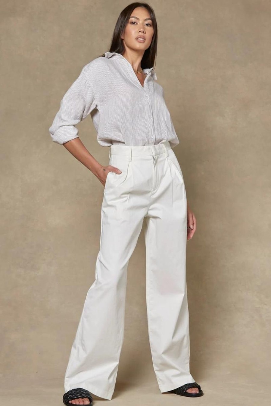 Fashion Dricoper | Dricoper | Maya Ivory Wide Leg Pants