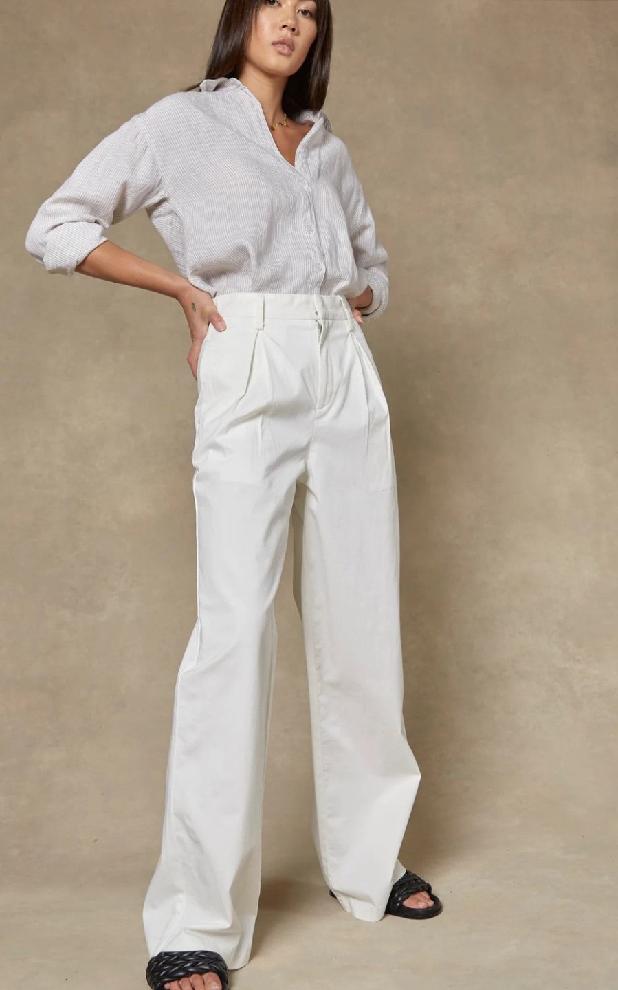 Fashion Dricoper | Dricoper | Maya Ivory Wide Leg Pants