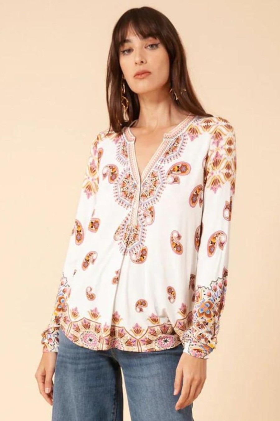 Fashion Hale Bob | Hale Bob | Romily L/Sleeve Top | Ivory