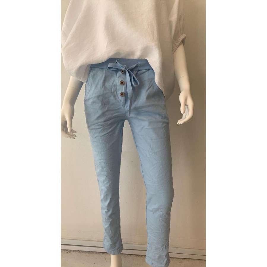 Fashion Bypias | Bypias | Perfect Joggers Buttons | Light Blue