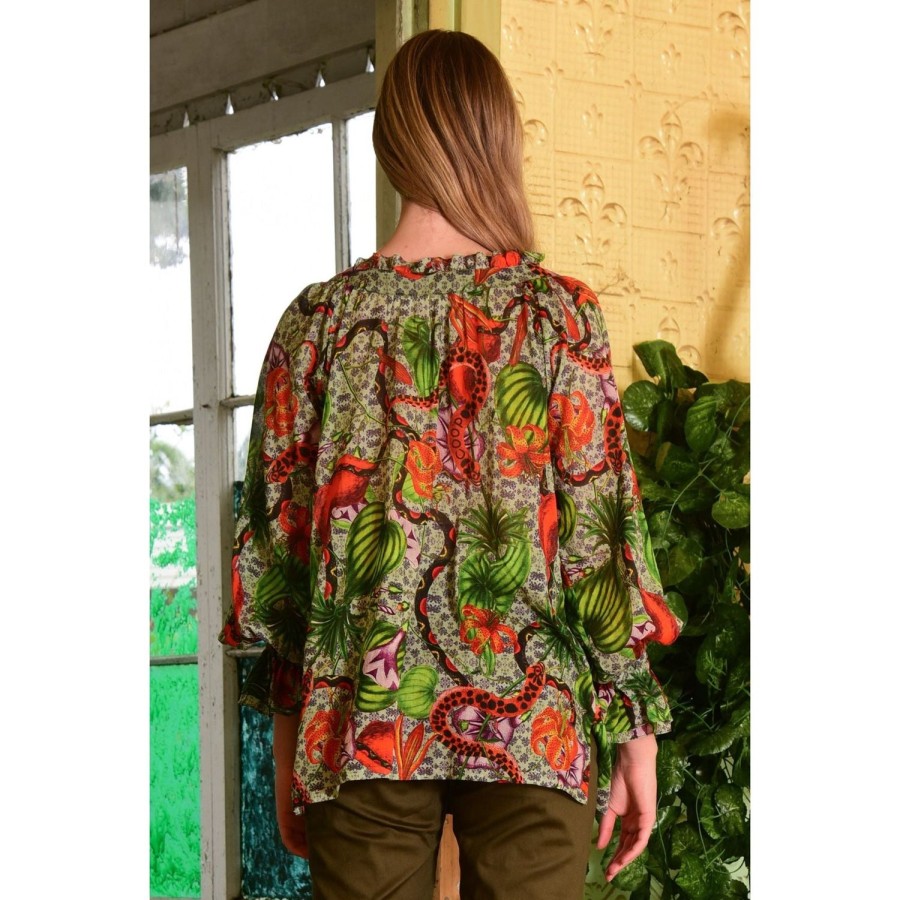 Fashion Coop | Coop | On The Button Top | Olive & Orange