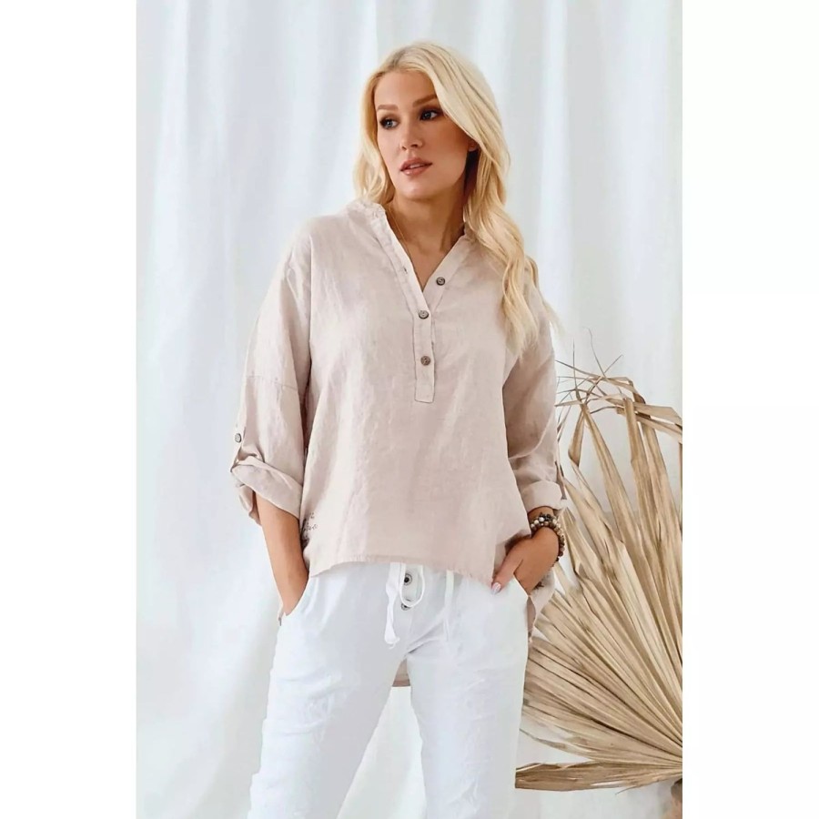 Fashion Bypias | Bypias | Amor Linen Shirt | Beige