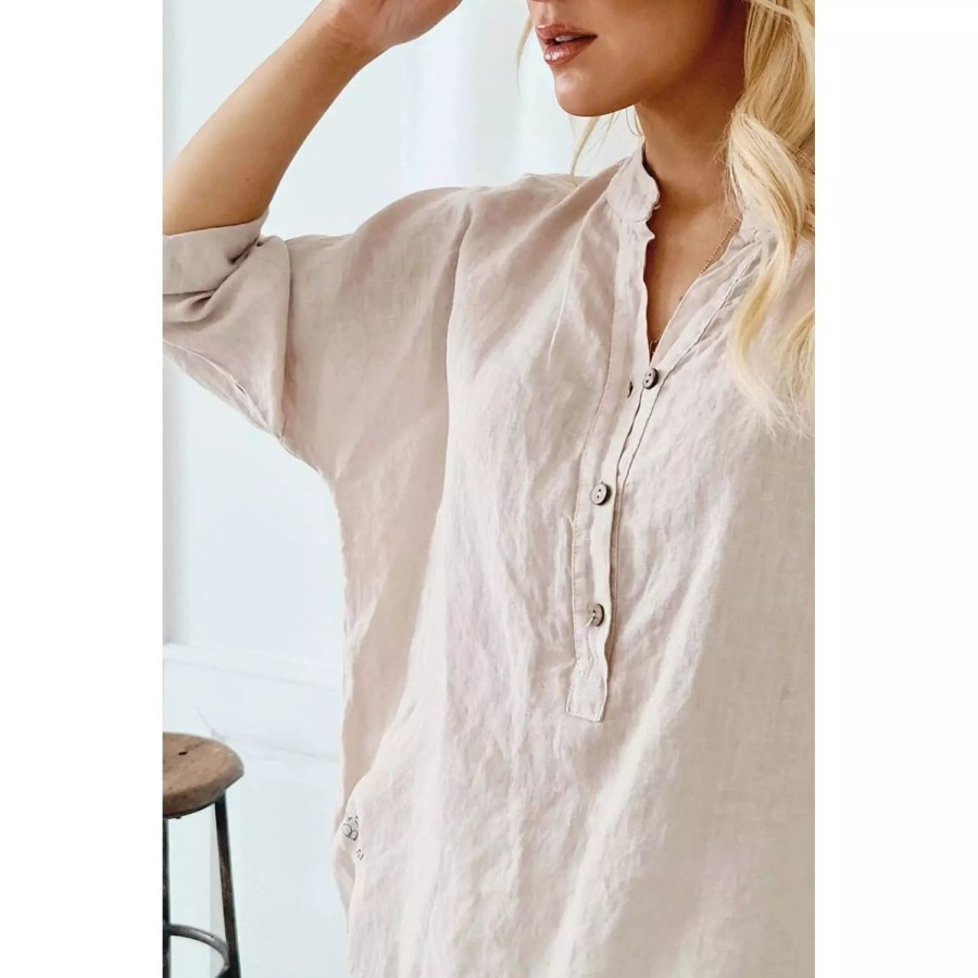 Fashion Bypias | Bypias | Amor Linen Shirt | Beige